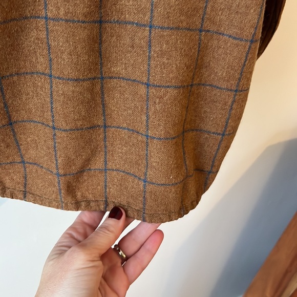 Vintage Le Chevron Plaid Wool Button Down Shirt.  Size XL. - Picture 11 of 16